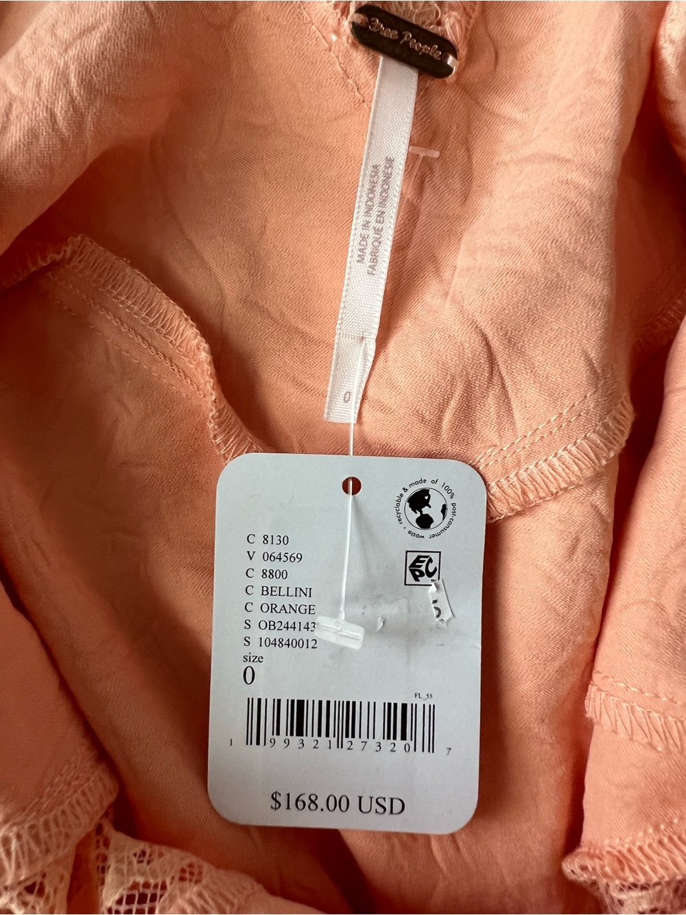 Free People Maybe Forever V Neck Satin Maxi Dress in Orange Bellini Size 0 NWT - Picture 9 of 16